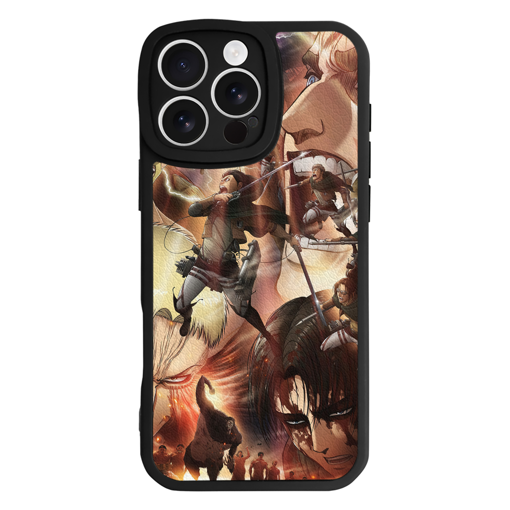 （画像用） 進撃の巨人 Attack on Titan 【iPhone 16シリーズ対応】シリコンスマホケース（レザー調） 材質：シリコン